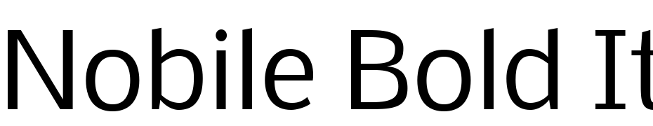Nobile Bold Italic Yazı tipi ücretsiz indir
